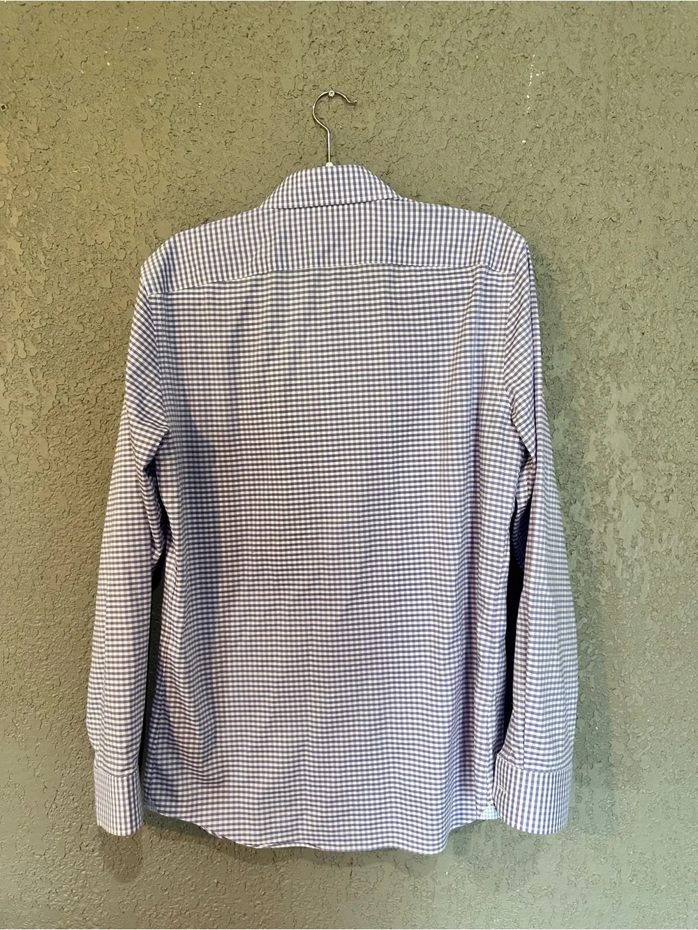 Banana Republic Blue and White Gingham Dress Shirt 0111